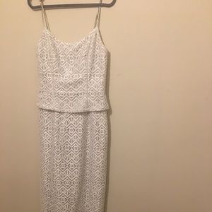 White sparkly formal long dress